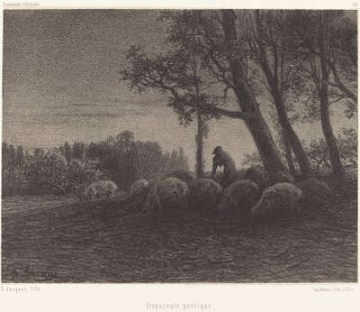 Crepuscule poetique (Şiirsel Alacakaranlık) by Charles Emile Jacque