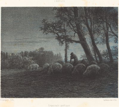 Crepuscule poetique (Şiirsel Alacakaranlık) by Charles Emile Jacque