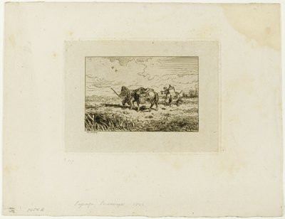 Köprüyü geçmek by Charles Emile Jacque