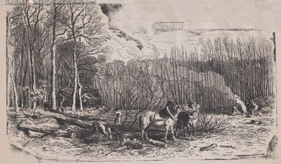 Rustik Konular Albümünden Şubat, 1859. by Charles Emile Jacque