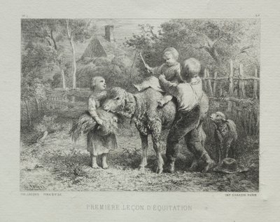 İlk Sürüş Dersi. by Charles Emile Jacque