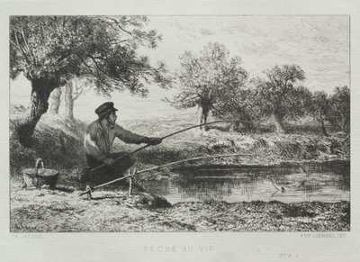 Balık tutma by Charles Emile Jacque