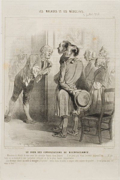 Ücretsiz Doktor Ziyaret Günü (plaka 16) by Charles Emile Jacque