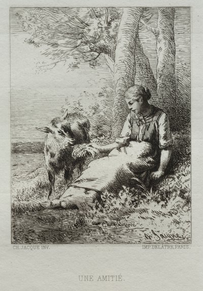 Dostluk by Charles Emile Jacque