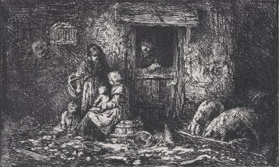 Çiftliğin Kapısı, ca. 1850. by Charles Emile Jacque