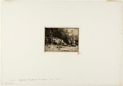 Ormandan Çıkan İnek Sürüsü by Charles Emile Jacque