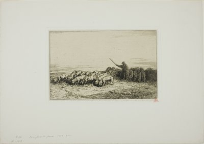 domuz sürüsü by Charles Emile Jacque