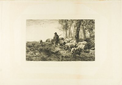 Domuz çobanı ile domuz sürüsü by Charles Emile Jacque