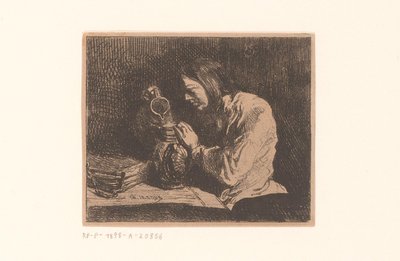 sürahi ile genç adam by Charles Emile Jacque