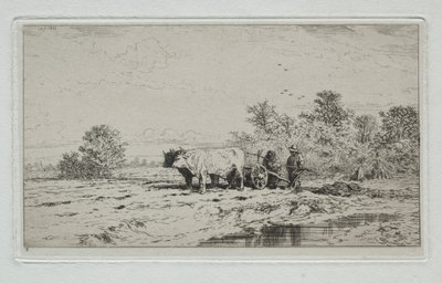 Peyzaj, İşçiler, 1845. by Charles Emile Jacque