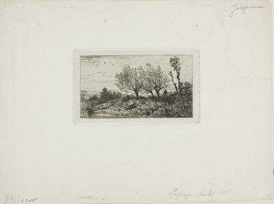 Manzara, Söğüt Ağaçları by Charles Emile Jacque