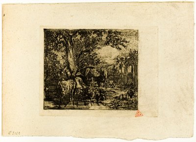 Hayvanlarla Manzara by Charles Emile Jacque