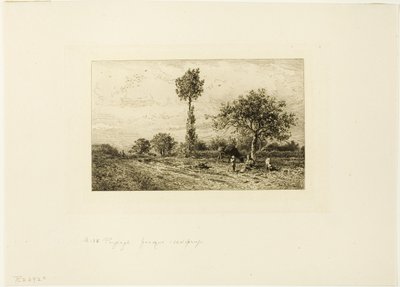 Kıvrımlı Yollu Peyzaj by Charles Emile Jacque