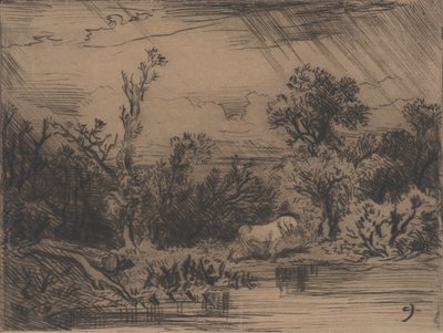 Fırtınalı Manzara, 1848. by Charles Emile Jacque