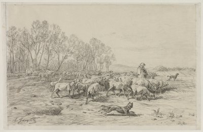 Koyun Sürüsü ile Manzara, 1800