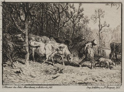 İnek. by Charles Emile Jacque