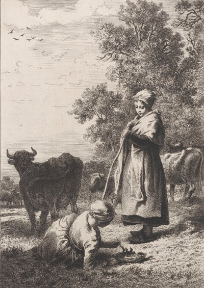 Küçük Sütçüler, 1864. by Charles Emile Jacque