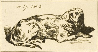 yalancı köpek by Charles Emile Jacque