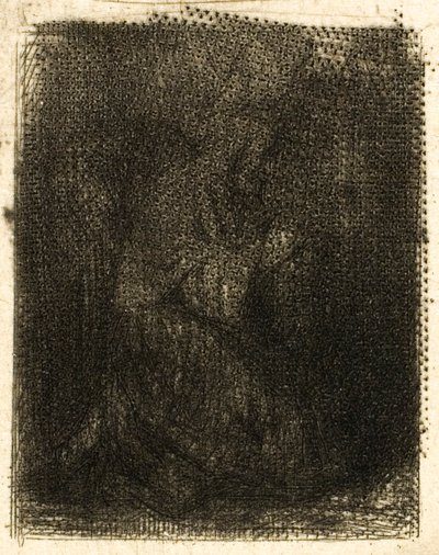 keşiş dua ederken by Charles Emile Jacque
