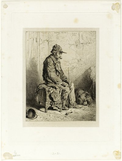Organ Öğütücü by Charles Emile Jacque