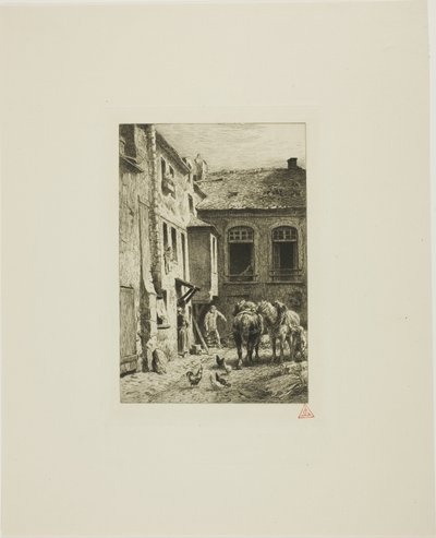 Paris Avlusu by Charles Emile Jacque