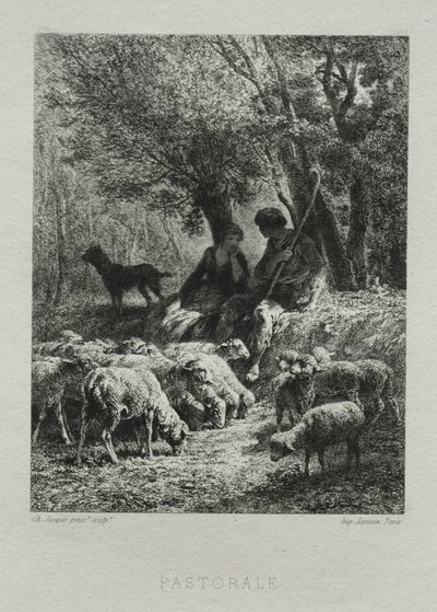 Pastoral by Charles Emile Jacque
