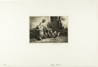 Küçük olanlar! Küçük olanlar! by Charles Emile Jacque
