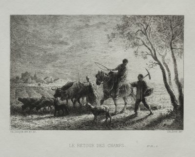 Tarlalardan Dönüş by Charles Emile Jacque