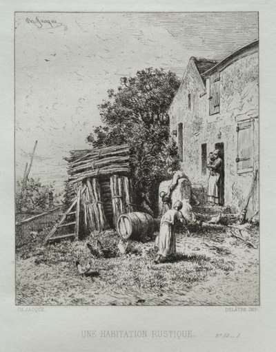 rustik ev by Charles Emile Jacque