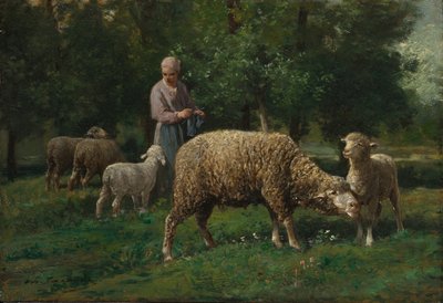Koyunlu Çoban by Charles Emile Jacque