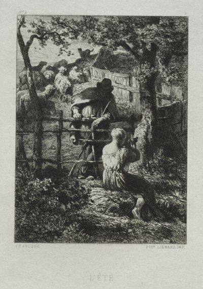 Yaz günü by Charles Emile Jacque