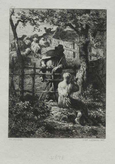 Yaz günü. by Charles Emile Jacque