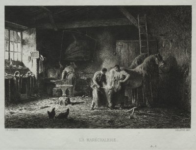 Demirci Dükkanı by Charles Emile Jacque