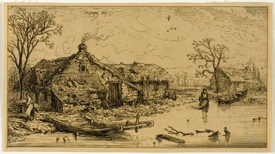 Donmuş Gölet by Charles Emile Jacque