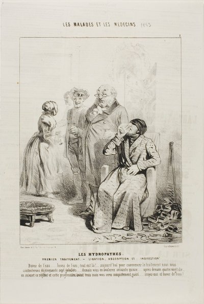 Hidropatlar: İlk Tedavi (plaka 1) by Charles Emile Jacque