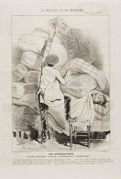 Hidropatlar: Üçüncü Tedavi (plaka 3) by Charles Emile Jacque