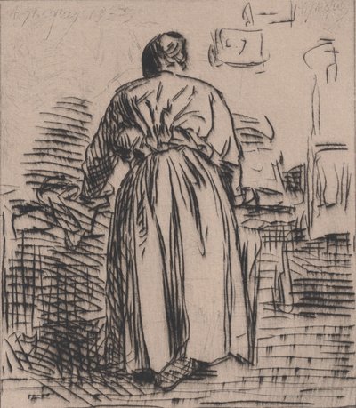Ütüleyen Kadın, 1843. by Charles Emile Jacque