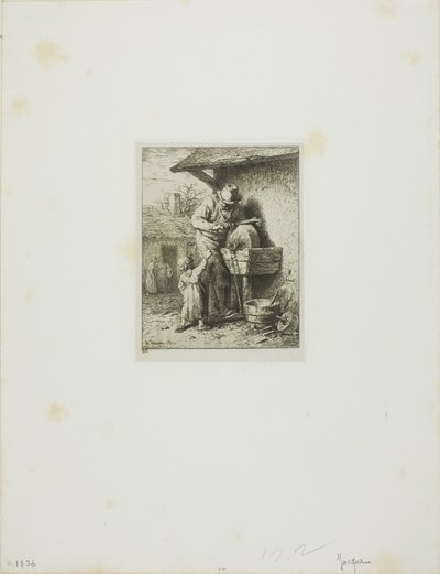 Bıçak Öğütücü by Charles Emile Jacque