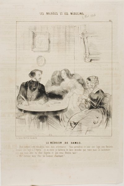 Bayan Doktor (levha 23) by Charles Emile Jacque