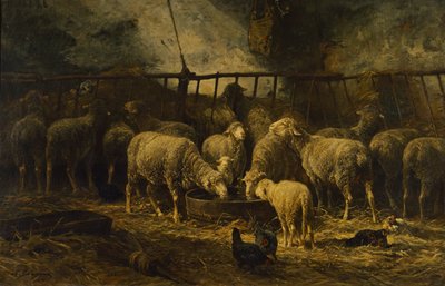ದಿ ಲಾರ್ಜ್ ಶೀಪ್‌ಫೋಲ್ಡ್, 1881 ಟರ್ಕ್ by Charles Emile Jacque