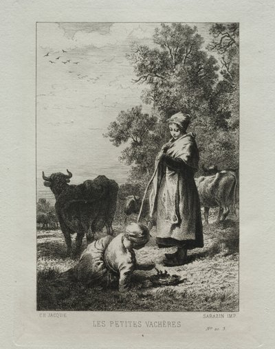 Küçük İnekler by Charles Emile Jacque