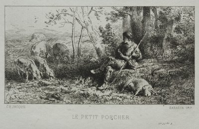 Küçük Domuz Sürüsü by Charles Emile Jacque