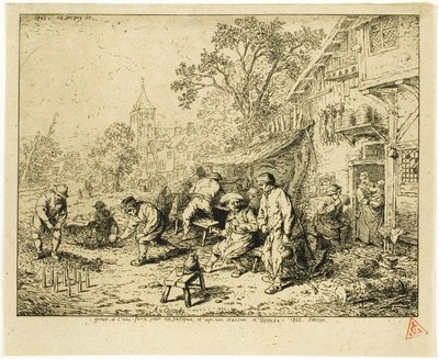 Ninepin Oyuncular by Charles Emile Jacque