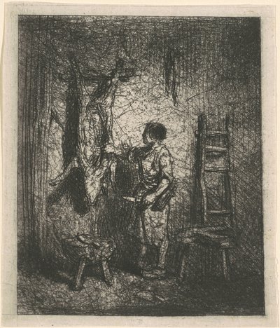 domuz kasabı by Charles Emile Jacque