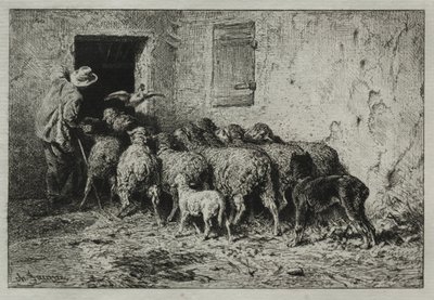 Geri dönüş by Charles Emile Jacque