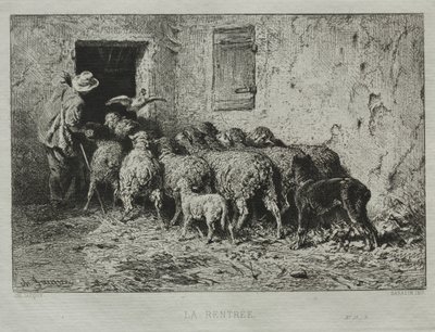 Geri dönüş. by Charles Emile Jacque