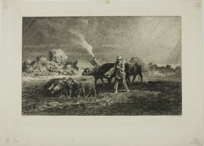 Fırtına by Charles Emile Jacque