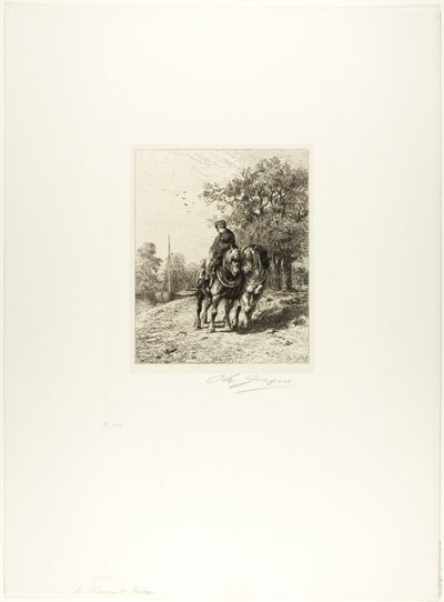 Çekme Yolu by Charles Emile Jacque