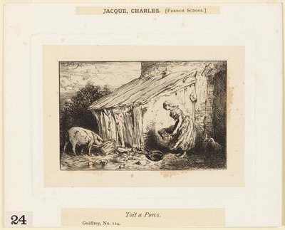 domuz çatı by Charles Emile Jacque