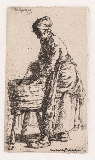 çamaşırcı by Charles Emile Jacque